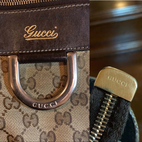 Gucci Brown GG Monogram D Ring Bag - Picture 9 of 12